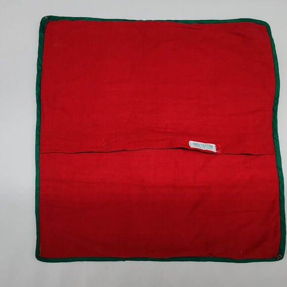 Indian Cotton Embroidered Throw Pillow Cover Mirror Work & Snap Closures Boho St - Picture 7 of 7